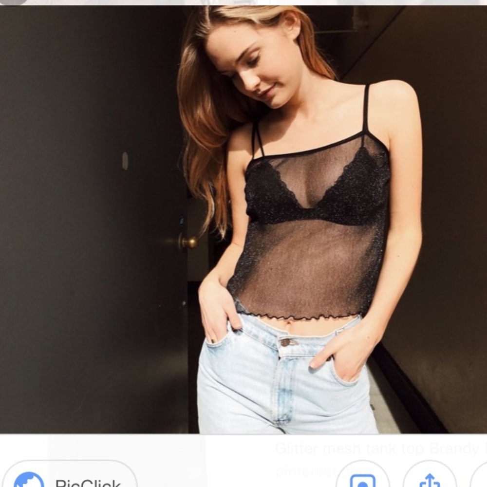 Mesh brandy tank top